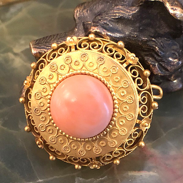 Antique pins and brooches at The Antique Guild of Alexandria, Va. The