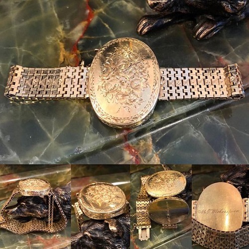 image-358877-Bracelet Victorian garnet enamel 14kt 1575.JPG